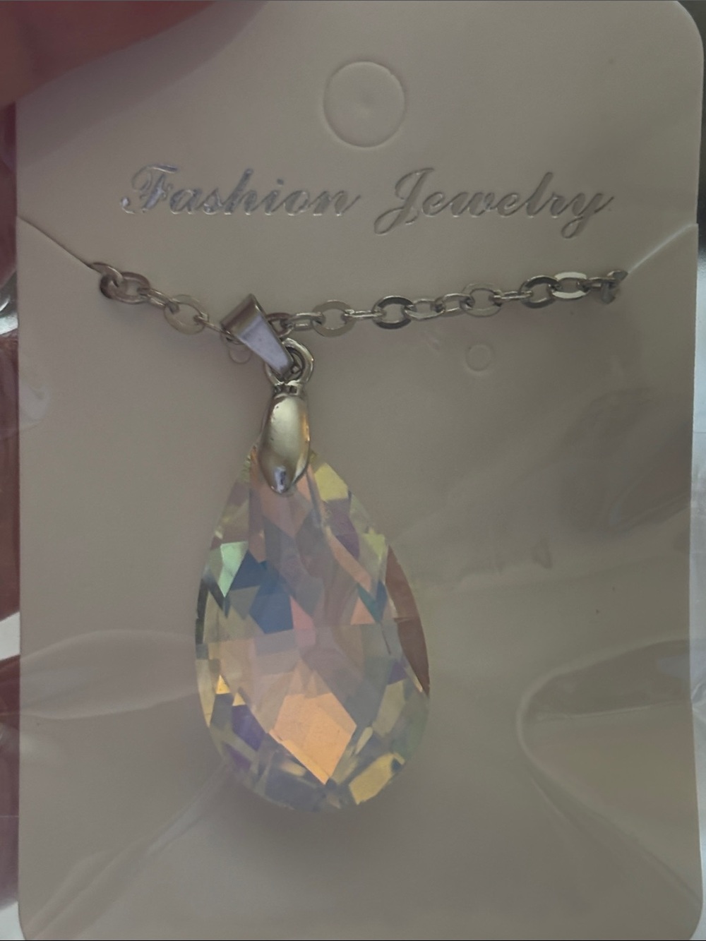 Teardrop Cubic Zirconia Necklace NEW (1) - Picture 12 of 13
